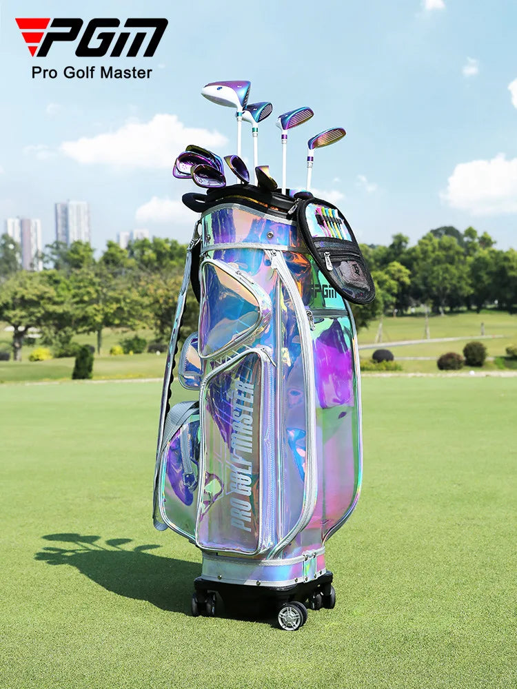 Golf Bag Waterproof Golf Bracket Bag Ladies Colorful Retractable Golf Bag Four Wheel Flat Push Bag