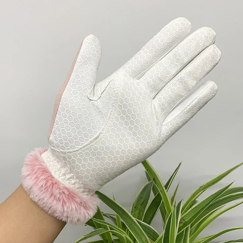 Luxury Brand Warm Golf Gloves Women's Left and Right Hands 1 Pair