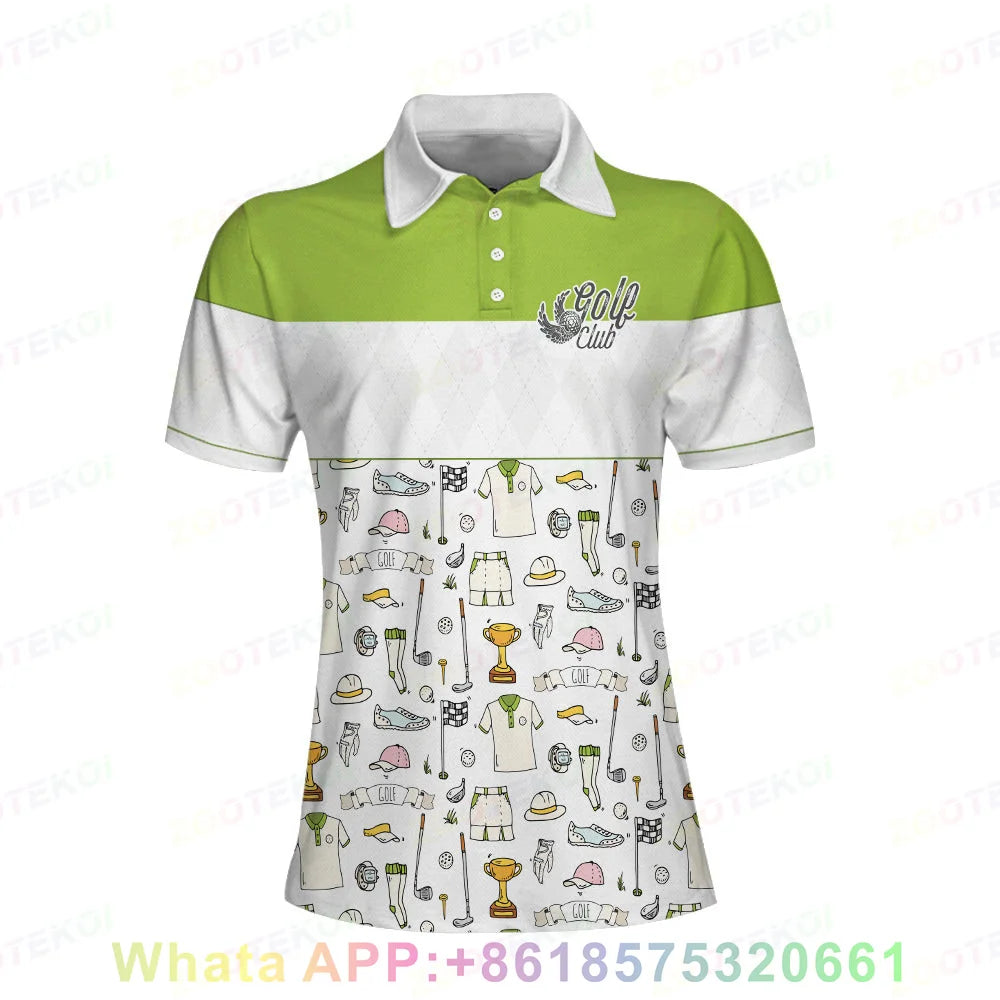 Women Golf T-Shirt Quick-Drying Breathable Polo Shirts Sports Short Sleeved Lapel Buttons Golf T-shirt