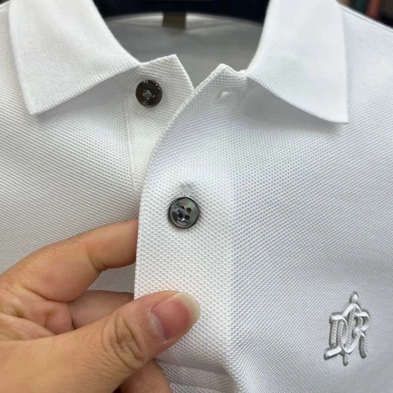 Luxury embroidered POLO Shirt Short Sleeved Men's T-shirt High Quality Clothing