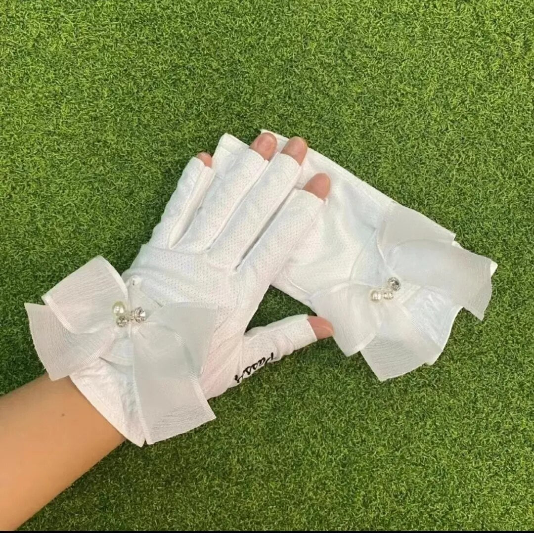 Women's Golf Left Hand Right/Hand Sport Gloves Breathable Wear-Resistant