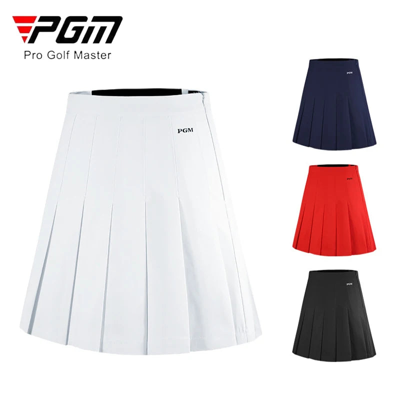 Women A-lined Golf Skort / Skirt Ladies Stretch Waistband Pleated Skirt High Waist Golf Skort