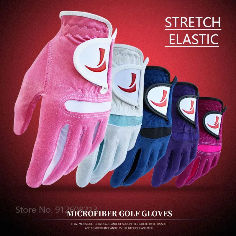 1 Pair Women Breathable Soft Golf Gloves Ladies Anti-slip Left / Right  Hand Anti-Sweat Golf Gloves