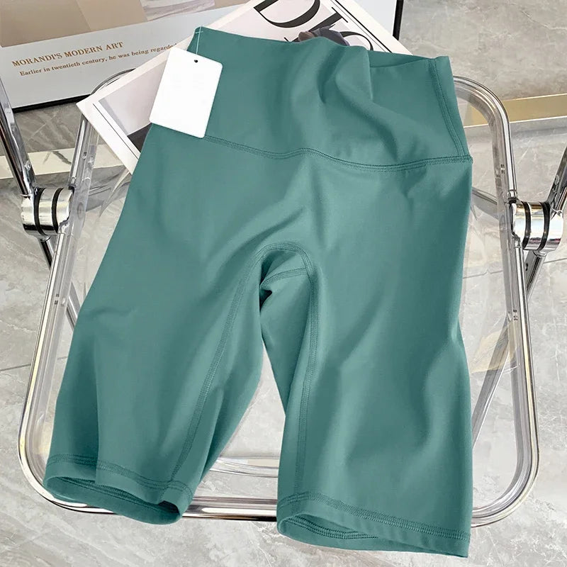 Summer Yoga Shorts Elastic Breathable Tights Leggings Quick Dry Sports Fitness Yoga Cycling Athletic Gym Shorts