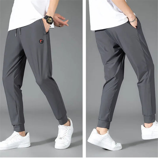 Top Quality Men's Golf Pants Summer Ice Silk Ultra Thin Elastic Golf Trousers Outdoors Male Light Soft Sports Golf Pants