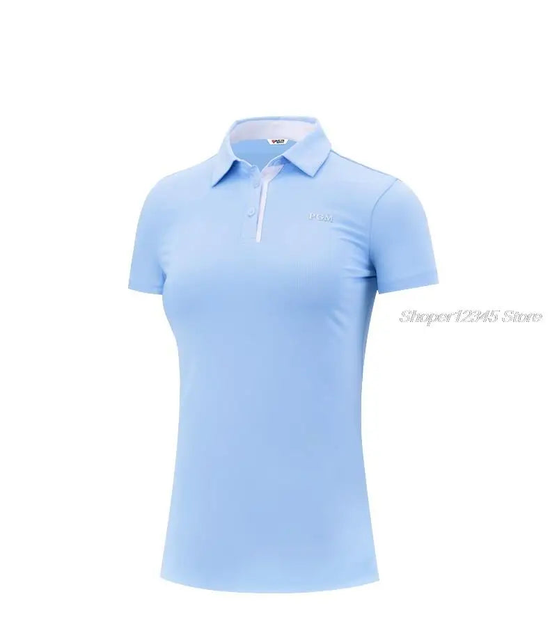 Women's Short-Sleeved T-Shirt Golf Clothes Quick-Drying Polo Shirts Breathable Sportswear