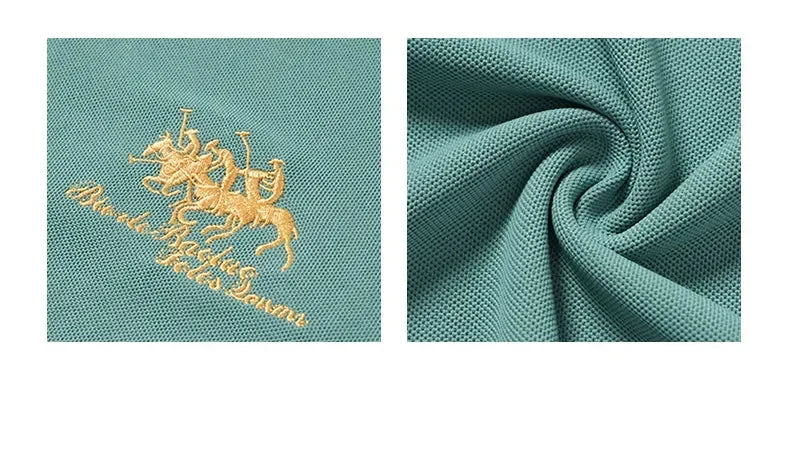 Men's Short Sleeved Embroidered Polo T-Shirt Lightweight Casual Golf Shirts