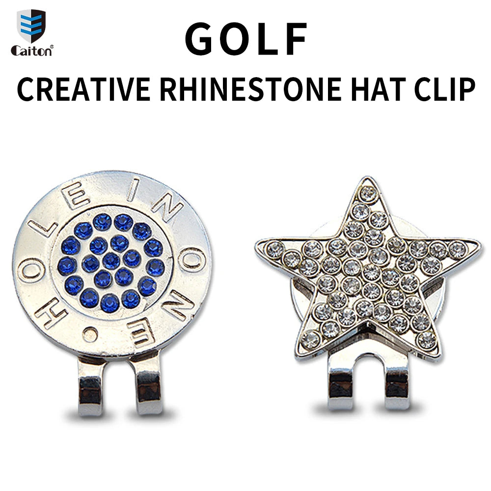 Golf Cap Clips, Crystal Series, Creative Pattern, Golf Ball Markers