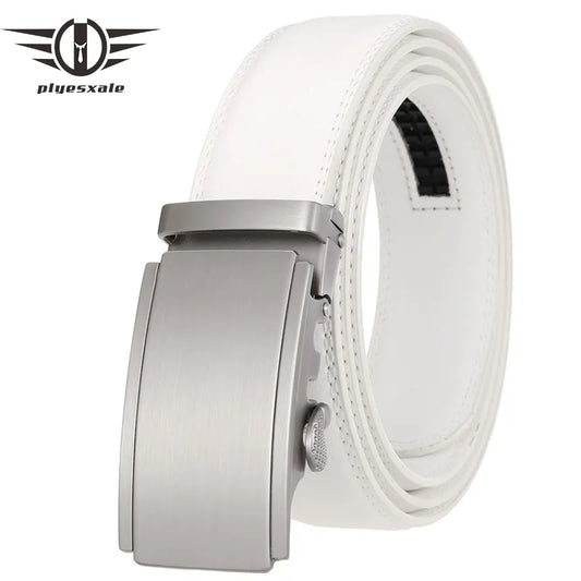 Luxury Leather White  Golf Belt For Men