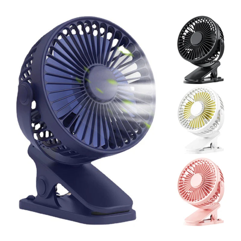 Portable USB Mini Handheld Clip Fan Convenient And Ultra-quiet Electric Fan Rechargeable Cooling Fans