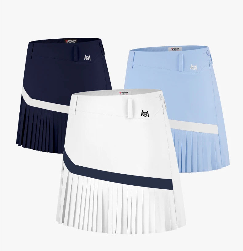 Women's Golf Sports Short Skirt Skort Summer Breathable  A-line Pleated Skirt