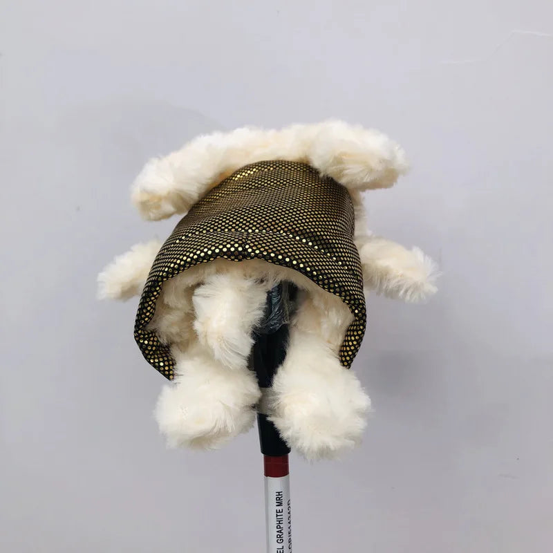 1 Pcs Golf Club Cover Cute Plush Dog Golf Wood Cover, for Driver Fairway Woods