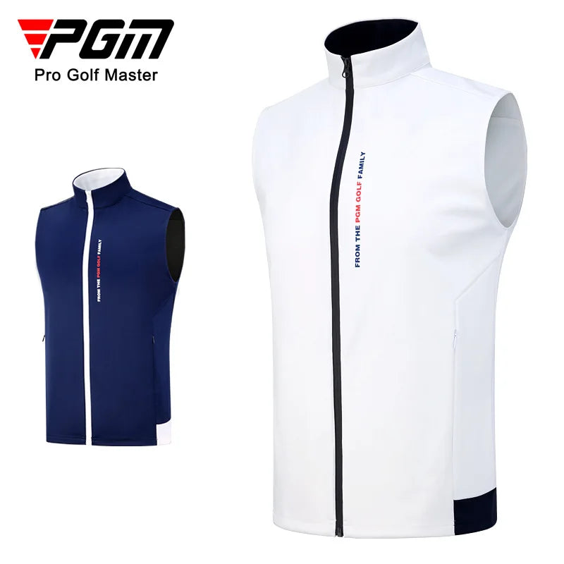 Men's Golf Vest Warm/ Stand Collar Vests Golf Clothing Mens