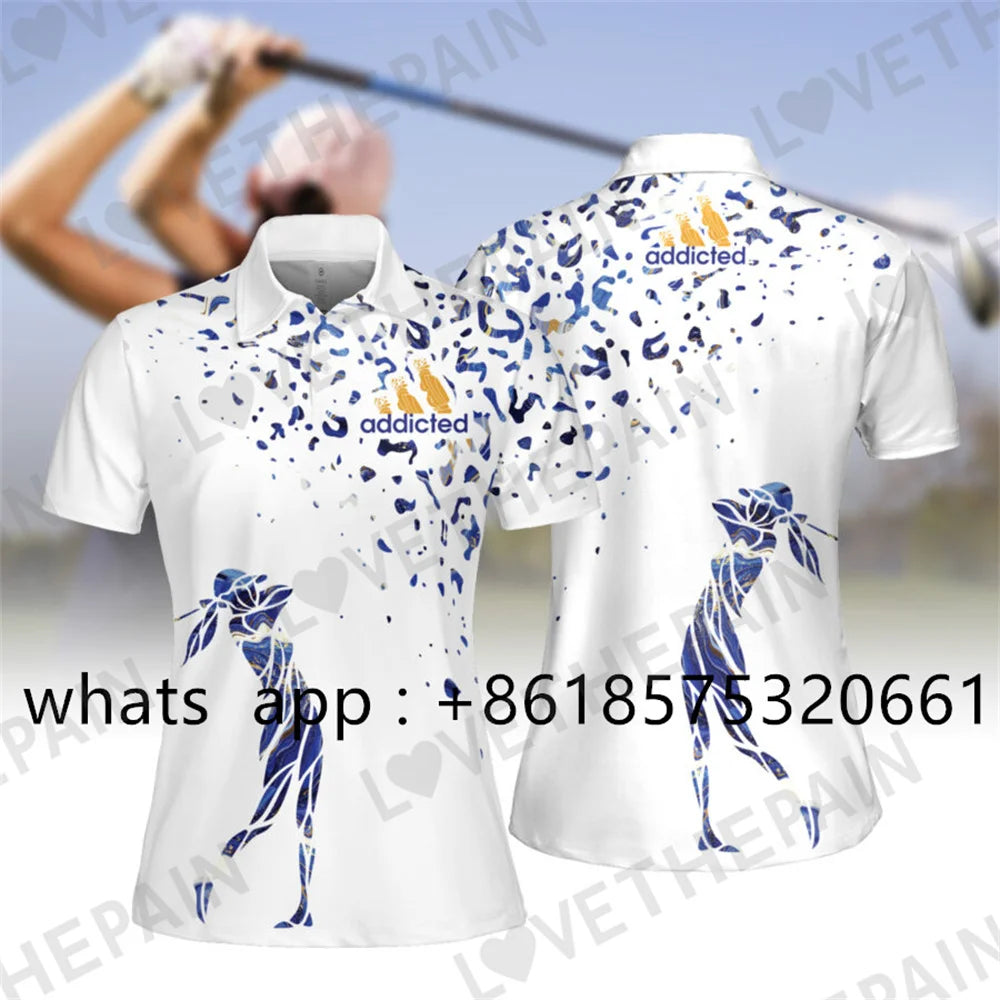 Women High Quality Golf Short Sleeve Breathable Leisure Golf Apparel