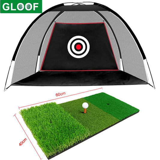 Golf Practice Net Tent Strike Cage Outdoor / Indoor Mesh Mat Golf Training Equipment