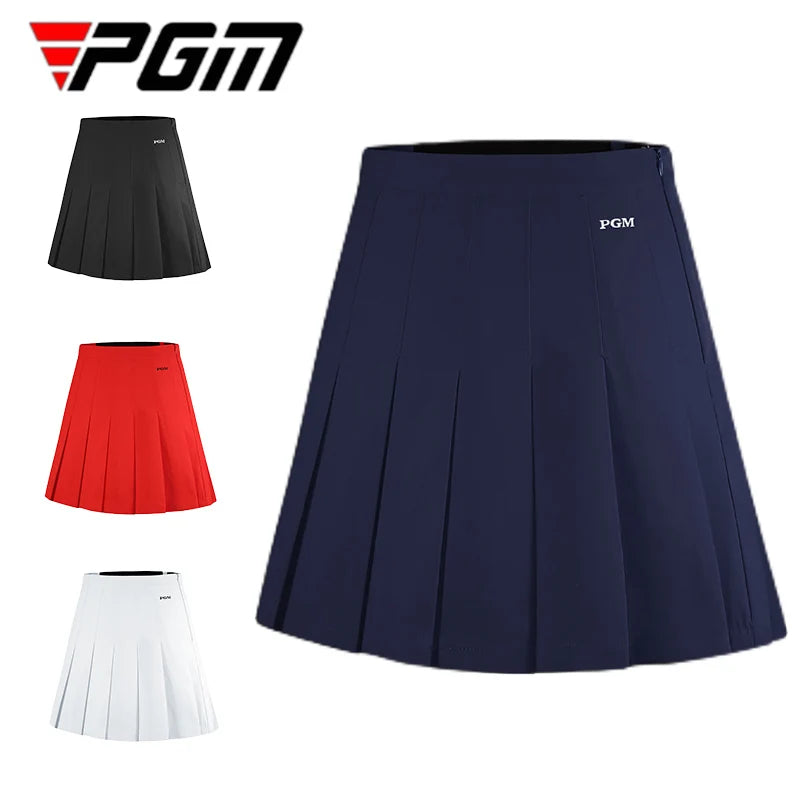 Women A-lined Golf Skort / Skirt Ladies Stretch Waistband Pleated Skirt High Waist Golf Skort