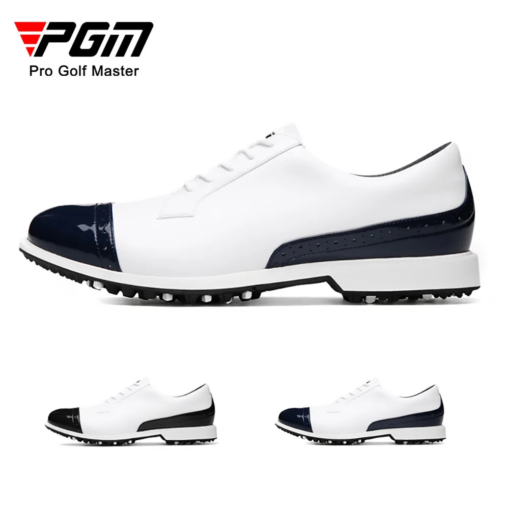 Golf Shoes Men Waterproof Breathable Slip Resistant Outdoor Brogue Style Golf Shoes