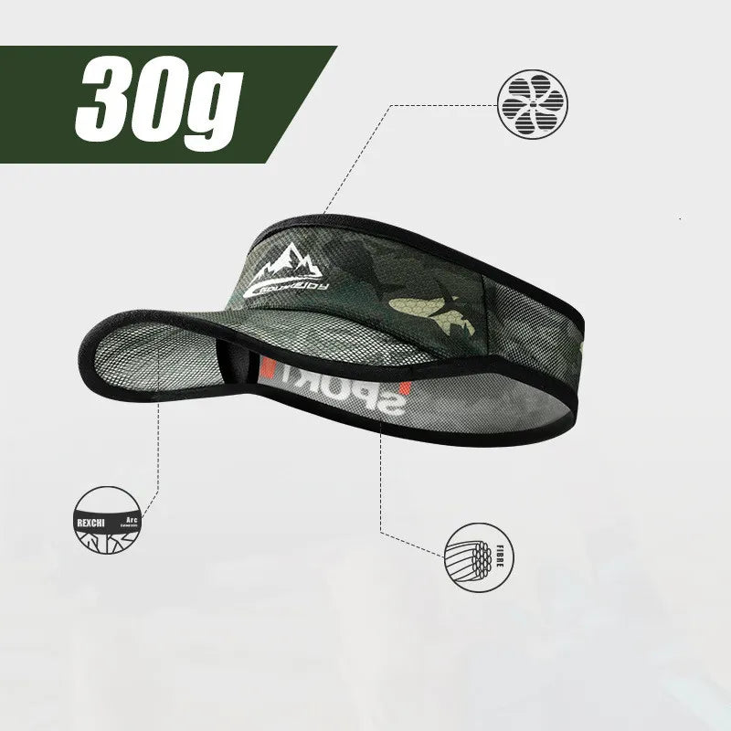 Sun Visor Hat Top Golf, Fishing, Sweat-Absorbent Sun Protection  For All  Sports