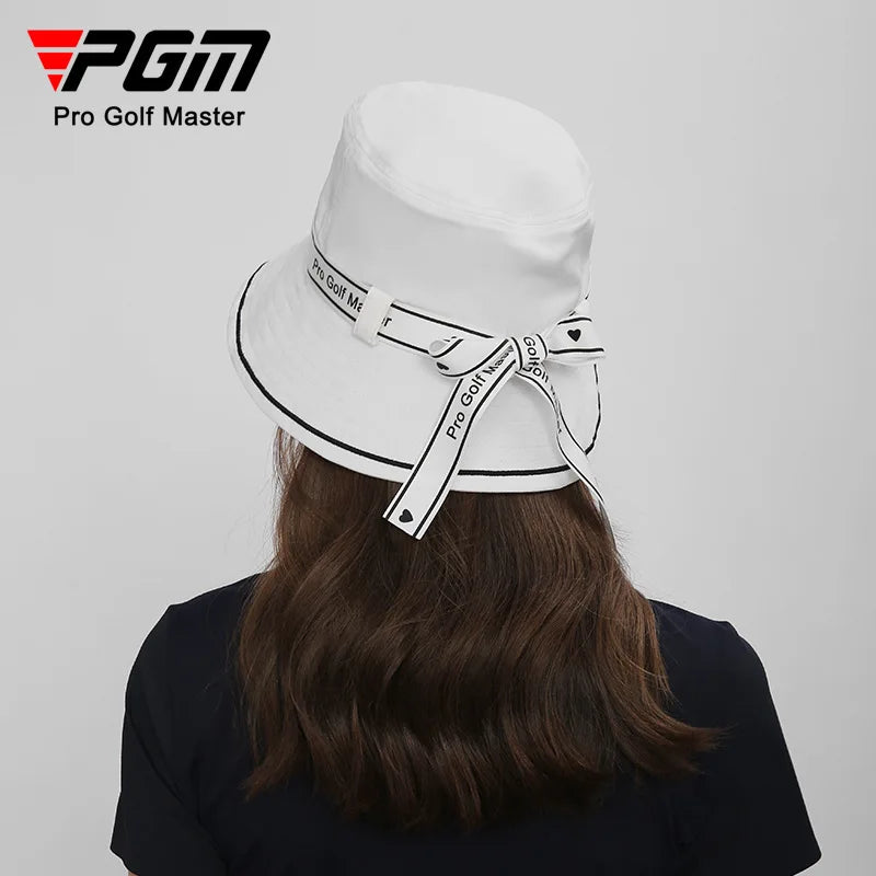 Women's Golf Hat Bow Strap Bucket Sun-Shading And Sunscreen Inner Sweat-Absorbing Band