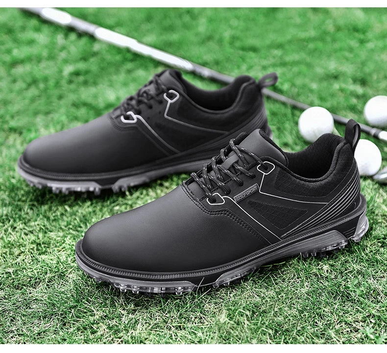 Waterproof Golf Shoes Mens High Quality Leather Professional Outdoor Golfing Sneakers