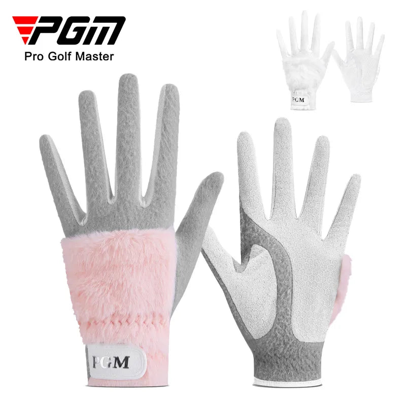 Golf Women's Gloves Plush Thickened Rabbit Like Fur Thermal Gloves 1 Pair