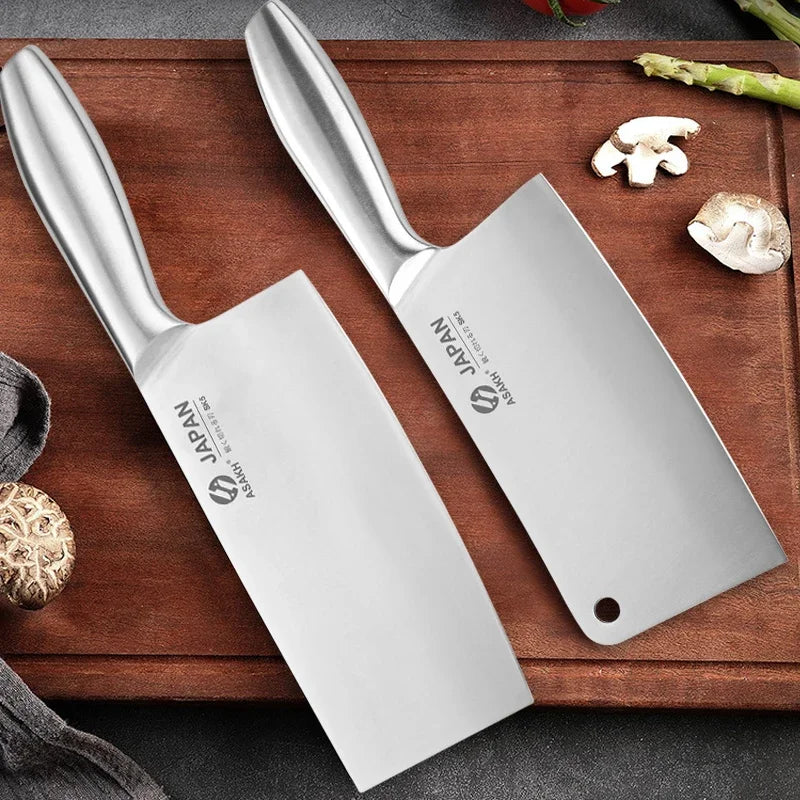 Stainless Steel Kitchen Meat Cleaver Set Hollow Handle Chef's Knives