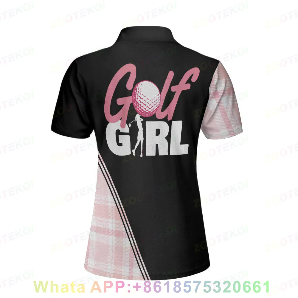 Women Golf T-Shirt Quick-Drying Breathable Polo Shirts Sports Short Sleeved Lapel Buttons Golf T-shirt