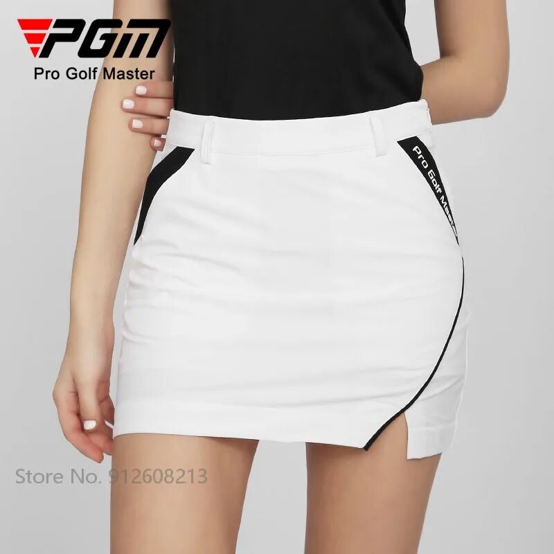 Ladies Split Golf Pencil Skirt, Quick-Dry, Golf-Skort, High-Waisted, Breathable, With Inner Shorts.