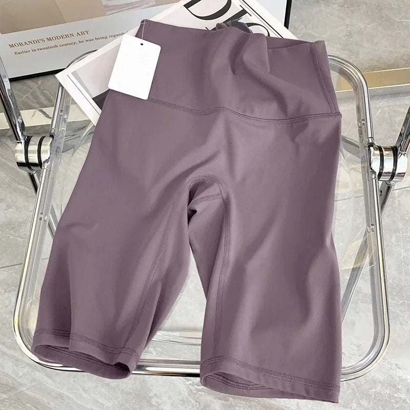 Summer Yoga Shorts Elastic Breathable Tights Leggings Quick Dry Sports Fitness Yoga Cycling Athletic Gym Shorts