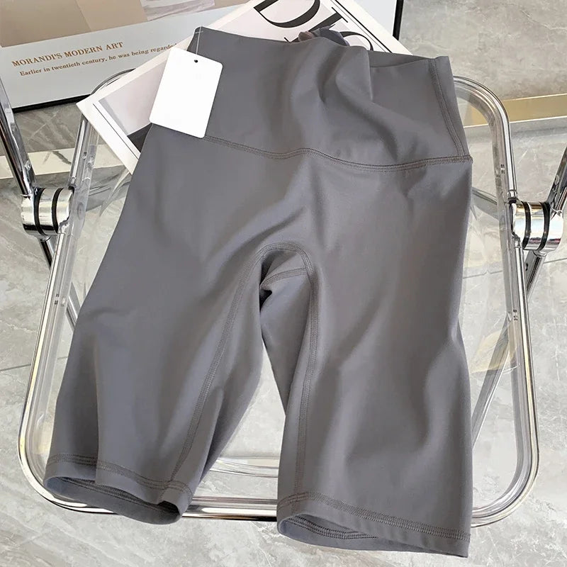 Summer Yoga Shorts Elastic Breathable Tights Leggings Quick Dry Sports Fitness Yoga Cycling Athletic Gym Shorts