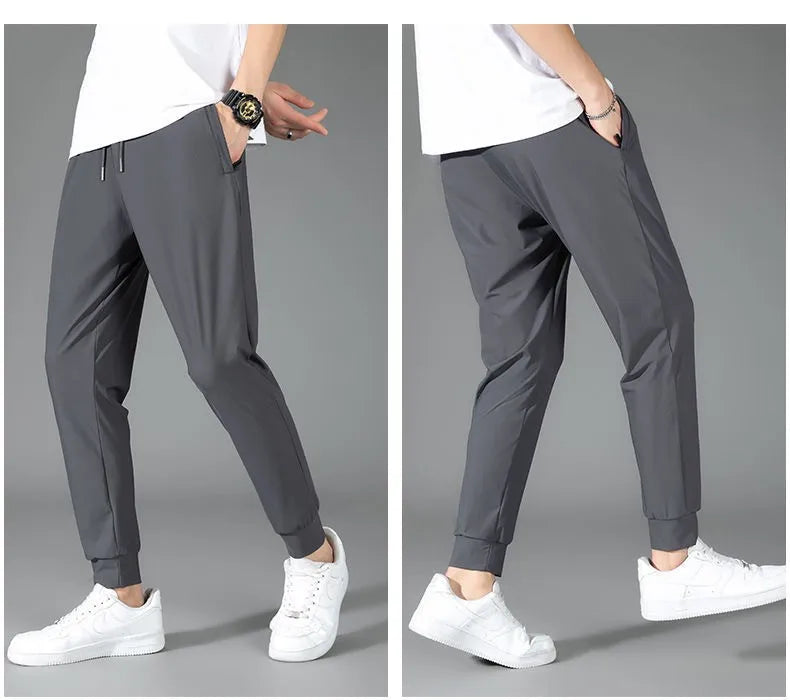 Top Quality Men's Golf Pants Summer Ice Silk Ultra Thin Elastic Golf Trousers Outdoors Male Light Soft Sports Golf Pants