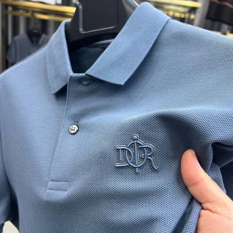 Luxury embroidered POLO Shirt Short Sleeved Men's T-shirt High Quality Clothing