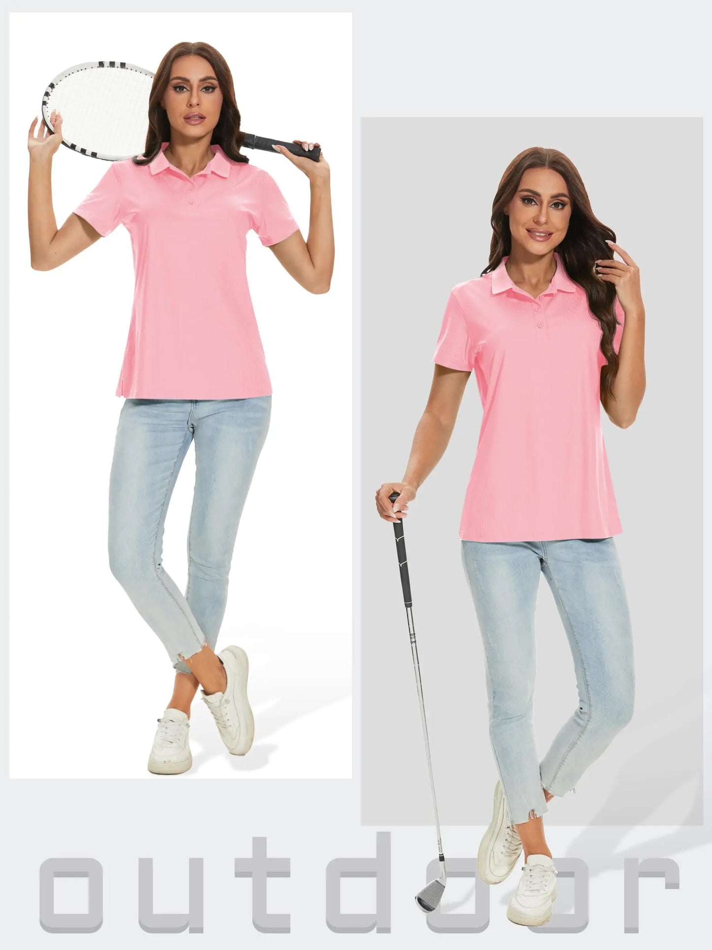 Women's Casual Short Sleeve T Shirt Breathable, Quick Dry, Golf Shirts Female Tee