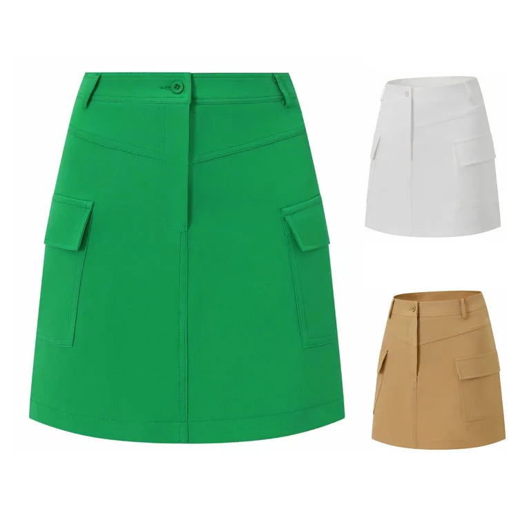 Golf Skirt  Women Outdoor Skirt Quick Dry Zip Pockets Active Skirts Golf Sport Clothing