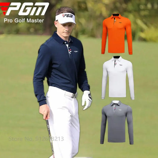 Golf Shirt Windproof Mens Breathable Shirt Long Sleeved Fitness Apparel