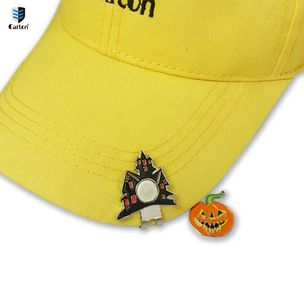 Caiton Golf Hat Clip - Stainless Steel Festival Style, with Magnetic Ball Marker - Halloween Theme Golf Accessory