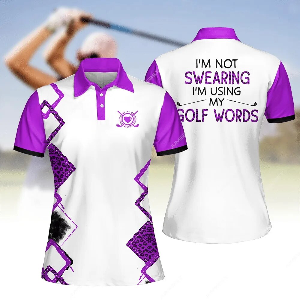 Womens Golf Shirts, Sportswear, Light Weight And Breathable