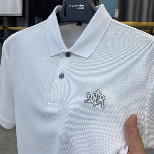 Luxury embroidered POLO Shirt Short Sleeved Men's T-shirt High Quality Clothing