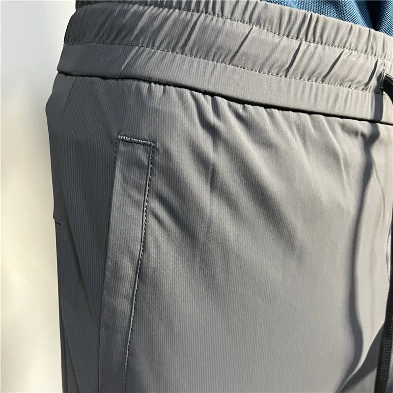 Top Quality Men's Golf Pants Summer Ice Silk Ultra Thin Elastic Golf Trousers Outdoors Male Light Soft Sports Golf Pants