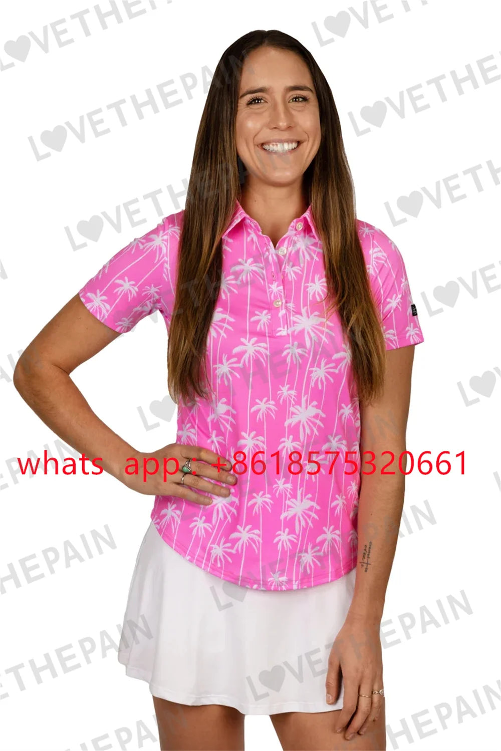 Women Golf Polo Shirt Outdoor Sport T-shirt Short Quick Dry Top  Casual Fashion Lapel Buttons Shirt