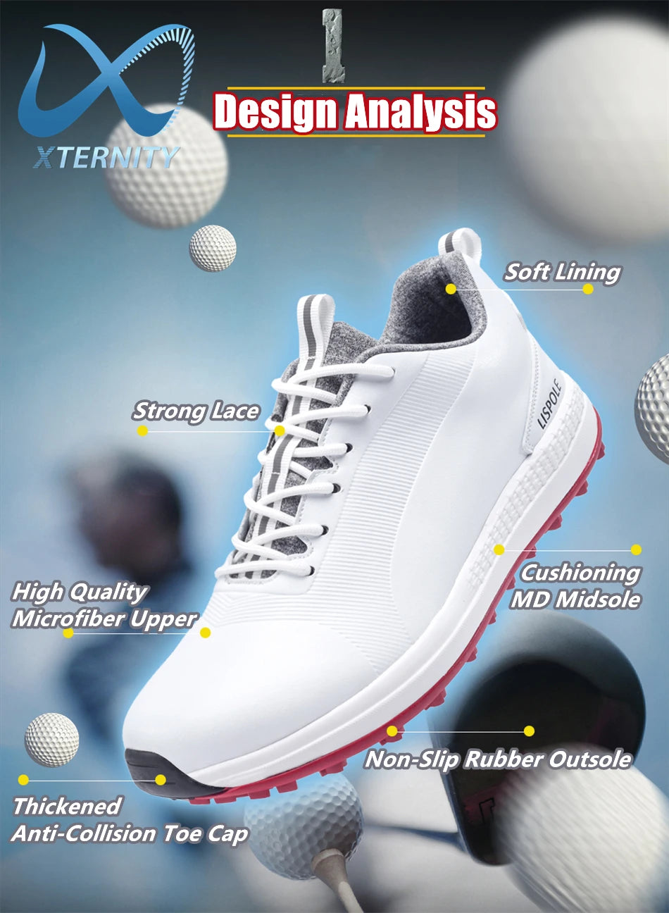 Comfortable Golf Shoes Mens Professional Golf Spike less Sneakers Non-Slip Waterproof Golfer Walking