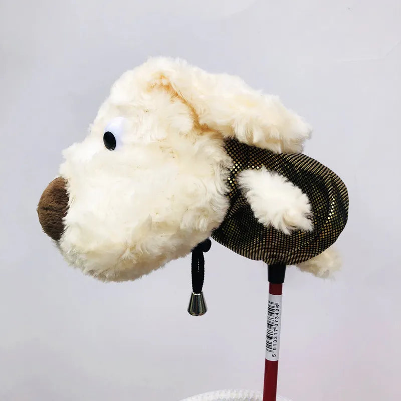 1 Pcs Golf Club Cover Cute Plush Dog Golf Wood Cover, for Driver Fairway Woods