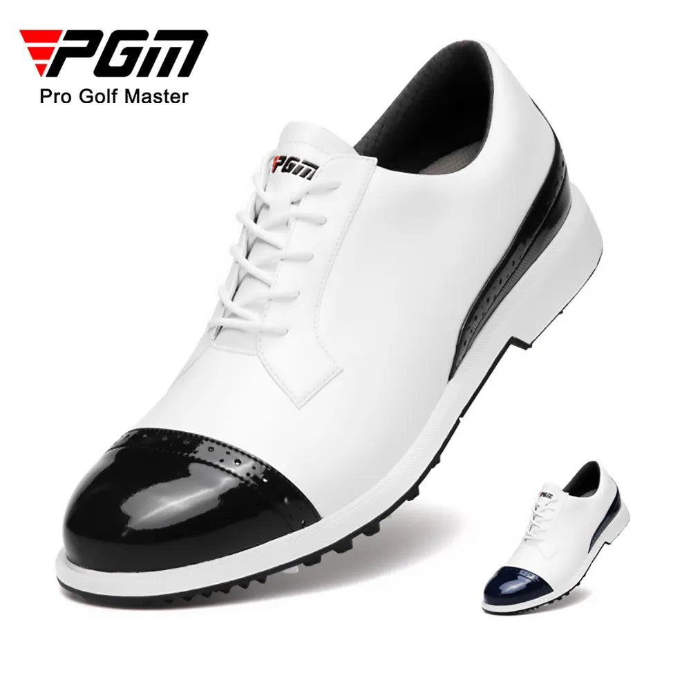 Golf Shoes Men Waterproof Breathable Slip Resistant Outdoor Brogue Style Golf Shoes