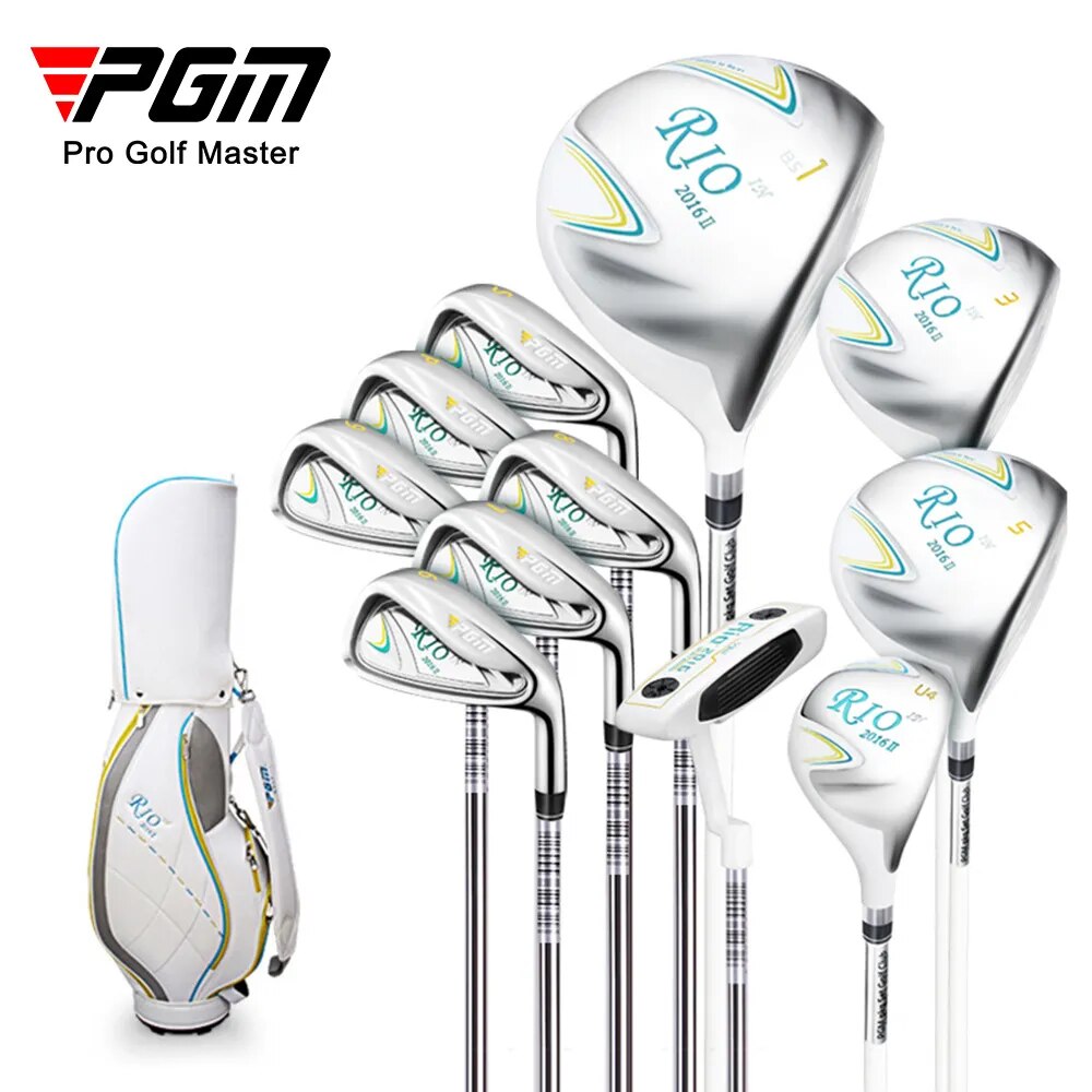 RIO Women 9/11pcs Golf Club Set with Golf Bag Carbon Stainless Steel Irons, Woods,  And Driver W/Bag