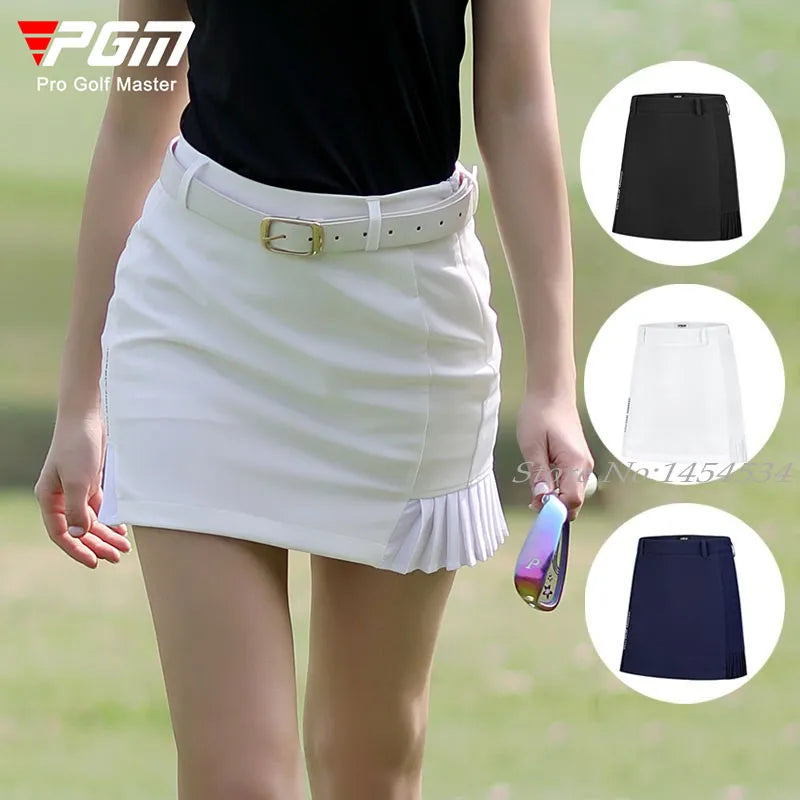 Dry Fit Ladies Golf / Tennis Pleated Skort Stretch Sports Wear Casual Hip Skirt Womens