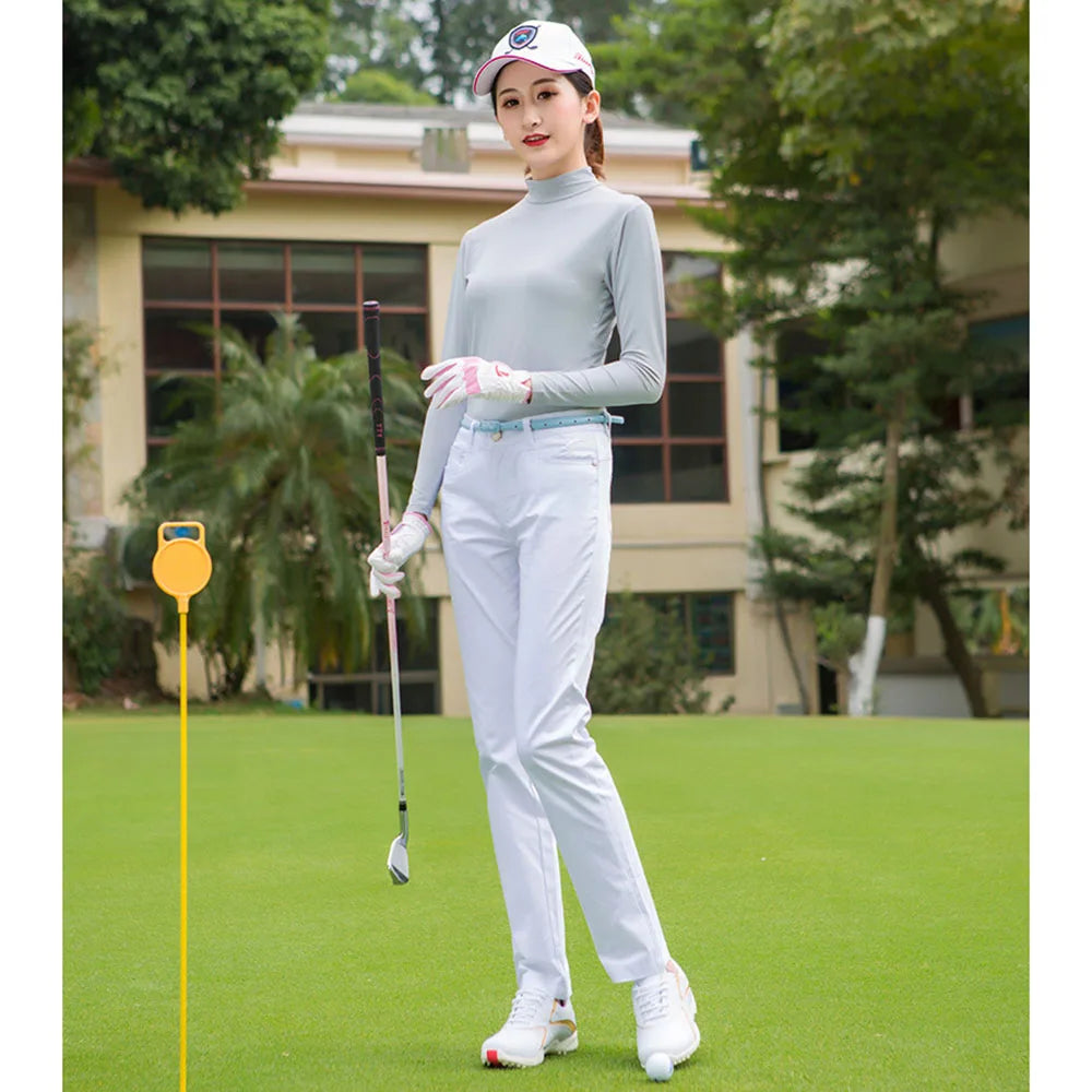 Golf Wear Long Sleeved Collar Wind And Sun Protection Sports Women’s Clothing Golf Active Wear