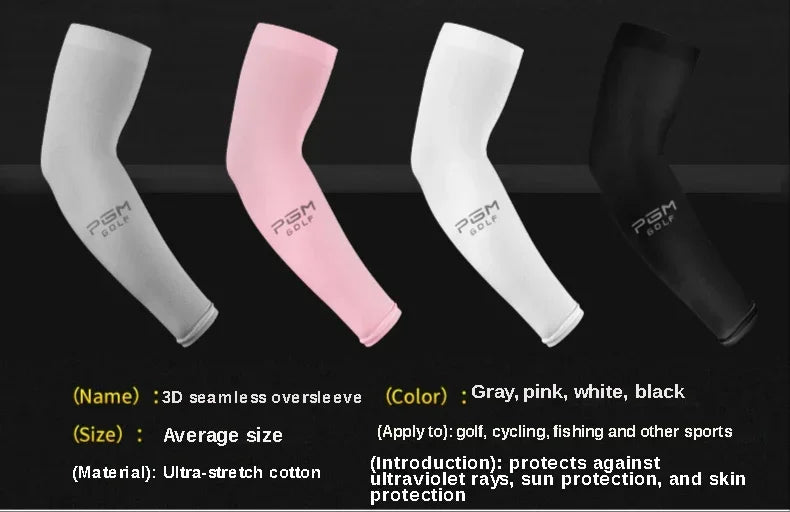 1 Pair Men/ Women Golf T-Shirt Accessory Arm Sleeve Warmers Sunscreen Ice Cool Breathable Outdoor Sport Wear All Season