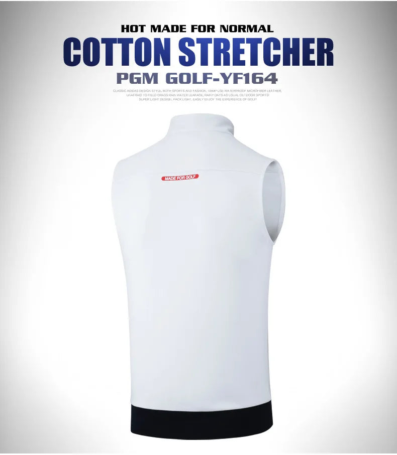 Men's Golf Vest Warm/ Stand Collar Vests Golf Clothing Mens