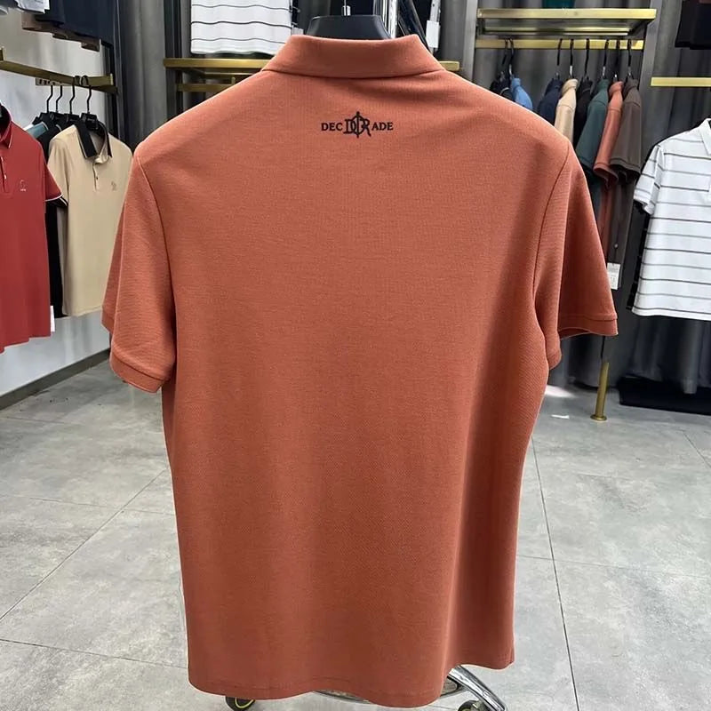 Luxury embroidered POLO Shirt Short Sleeved Men's T-shirt High Quality Clothing