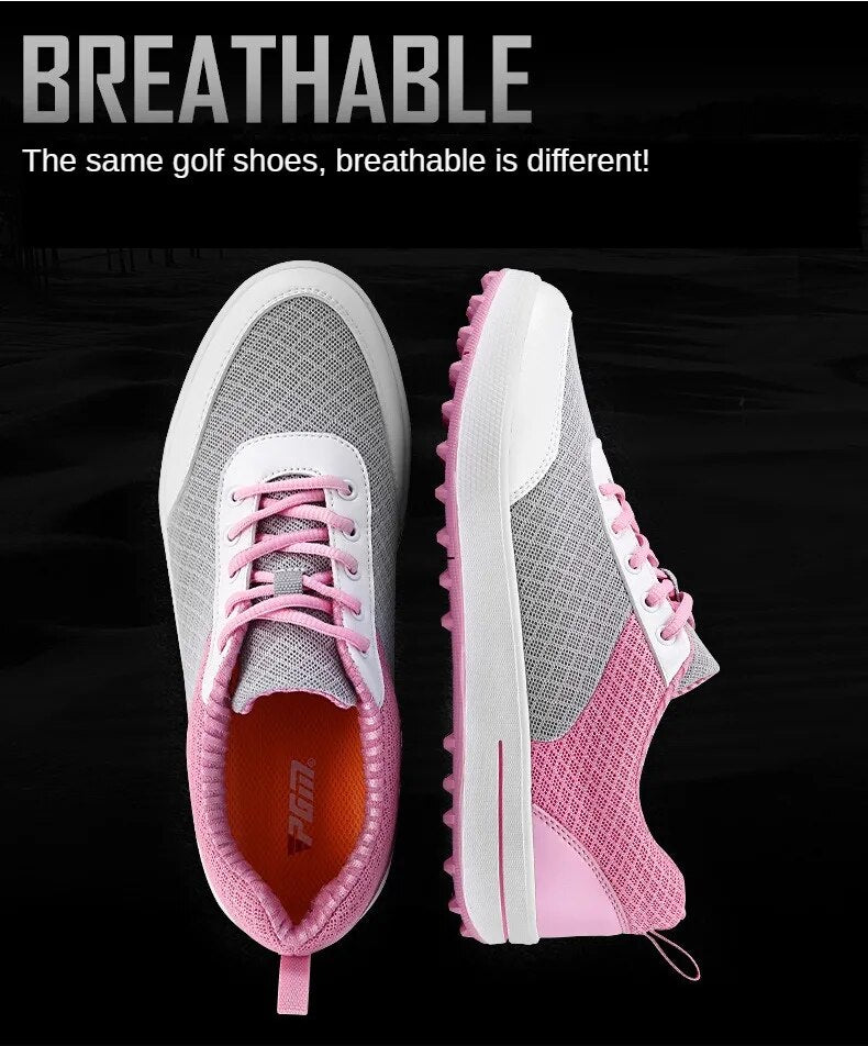 Womens Golf Shoes Anti-slip Breathable Golf Sneakers Ladies Outdoor Sports Leisure Trainers